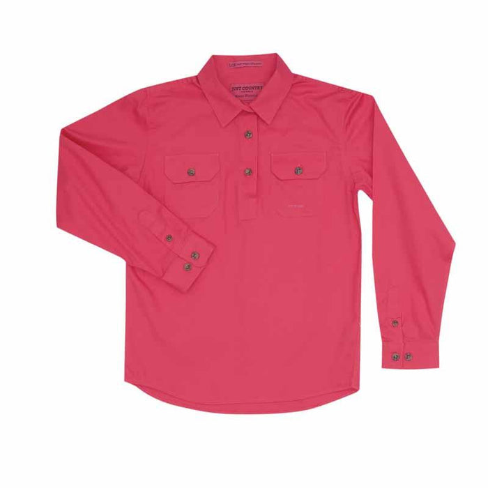 Just Country Work Shirt Girls's 1/2 Button