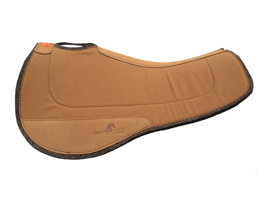 Saddle Pad – Contoured Wool/Felt with Leather Wear Pads