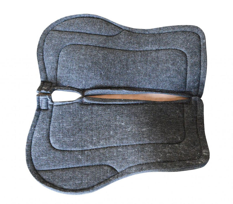 Saddle Pad – Contoured Wool/Felt with Leather Wear Pads