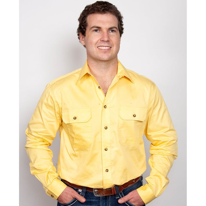 Just Country Evan Collection - Full Button Long Sleeve - Butter