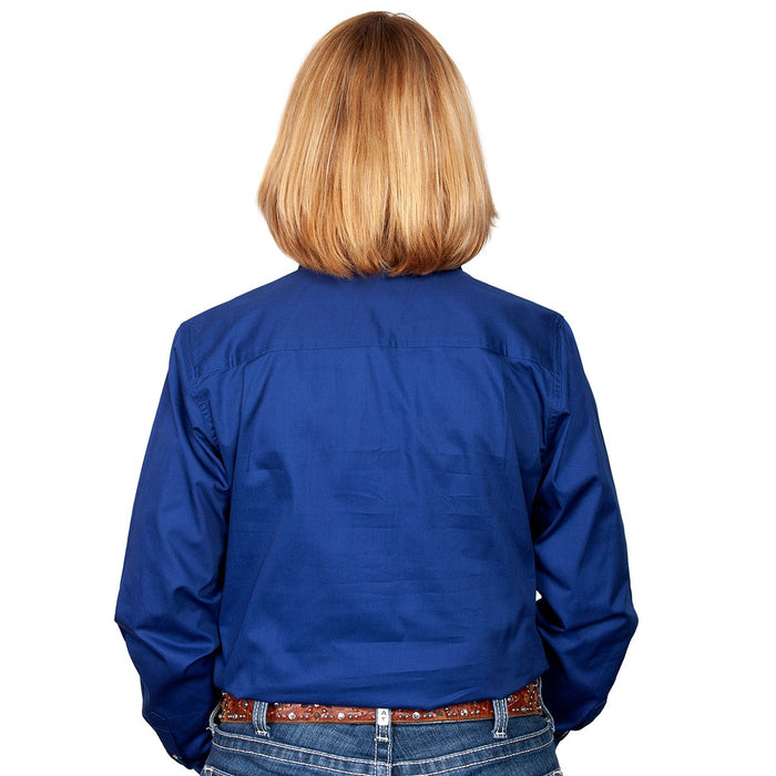 Just Country Jahna Collection - 1/2 Button Full Sleeve - Cobalt