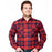 Just Country Evan Flannel Collection - Full Button Navy/Red