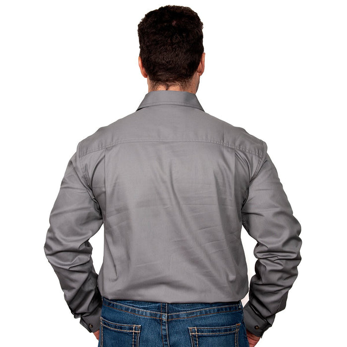 Just Country Cameron Collection - 1/2 Button Full Sleeve - Steel Grey